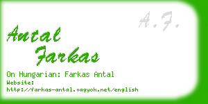 antal farkas business card